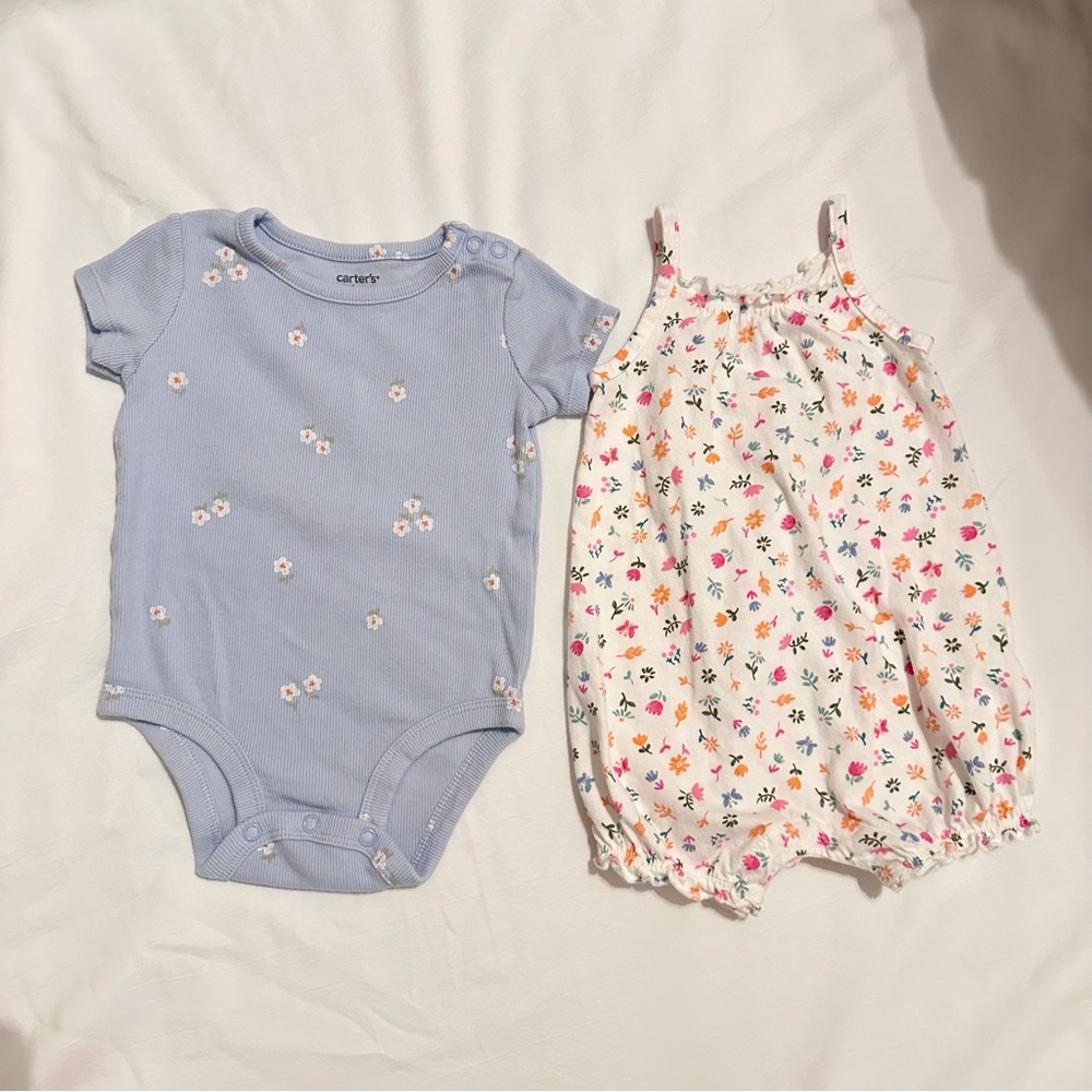 Baby Girl Floral Onesie and Romper
